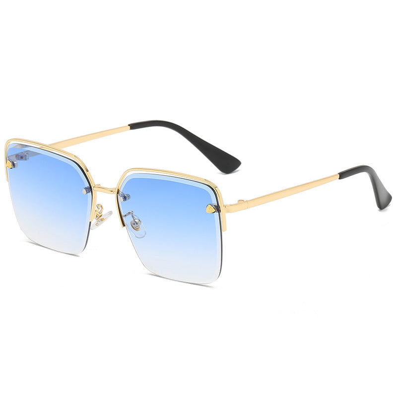 Trendy Summer Dual-Color Gradient Fashion Glasses – Style Meets UV Protection