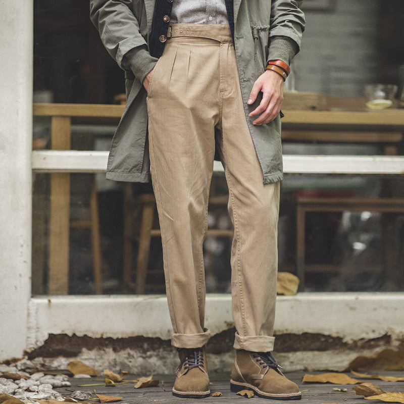 Retro High Waist Army Pants for Men | Timeless Casual Trousers