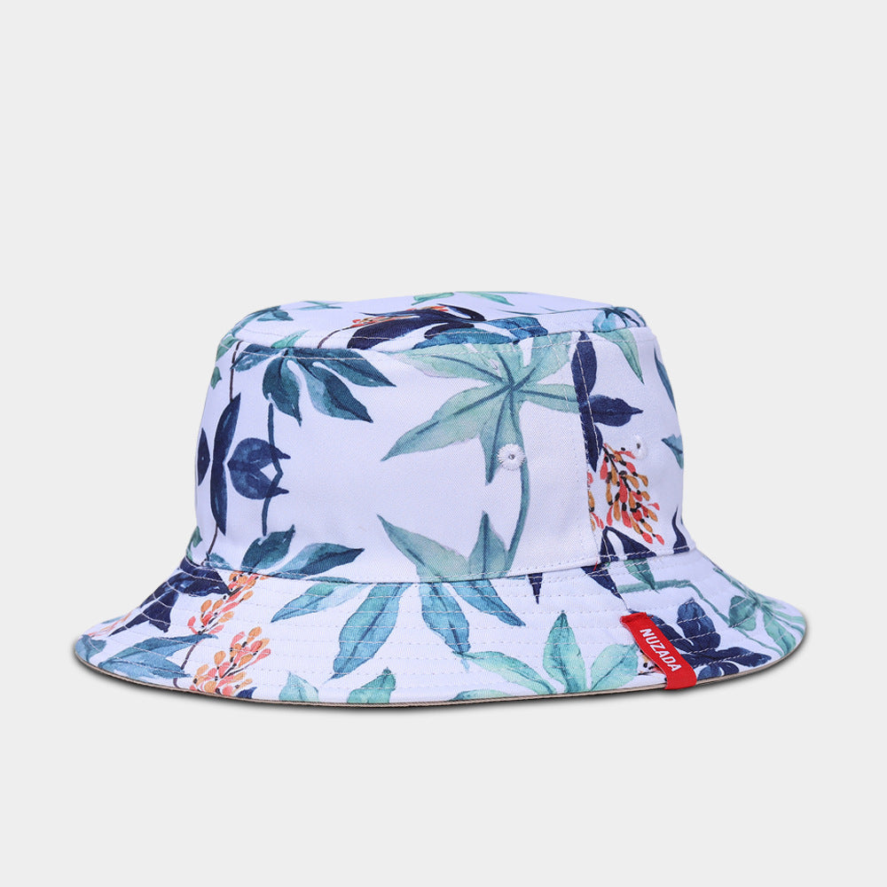 NUZADA Cotton Fisherman Hat | Harajuku Maple Leaf Sunshade Cap for Men & Women