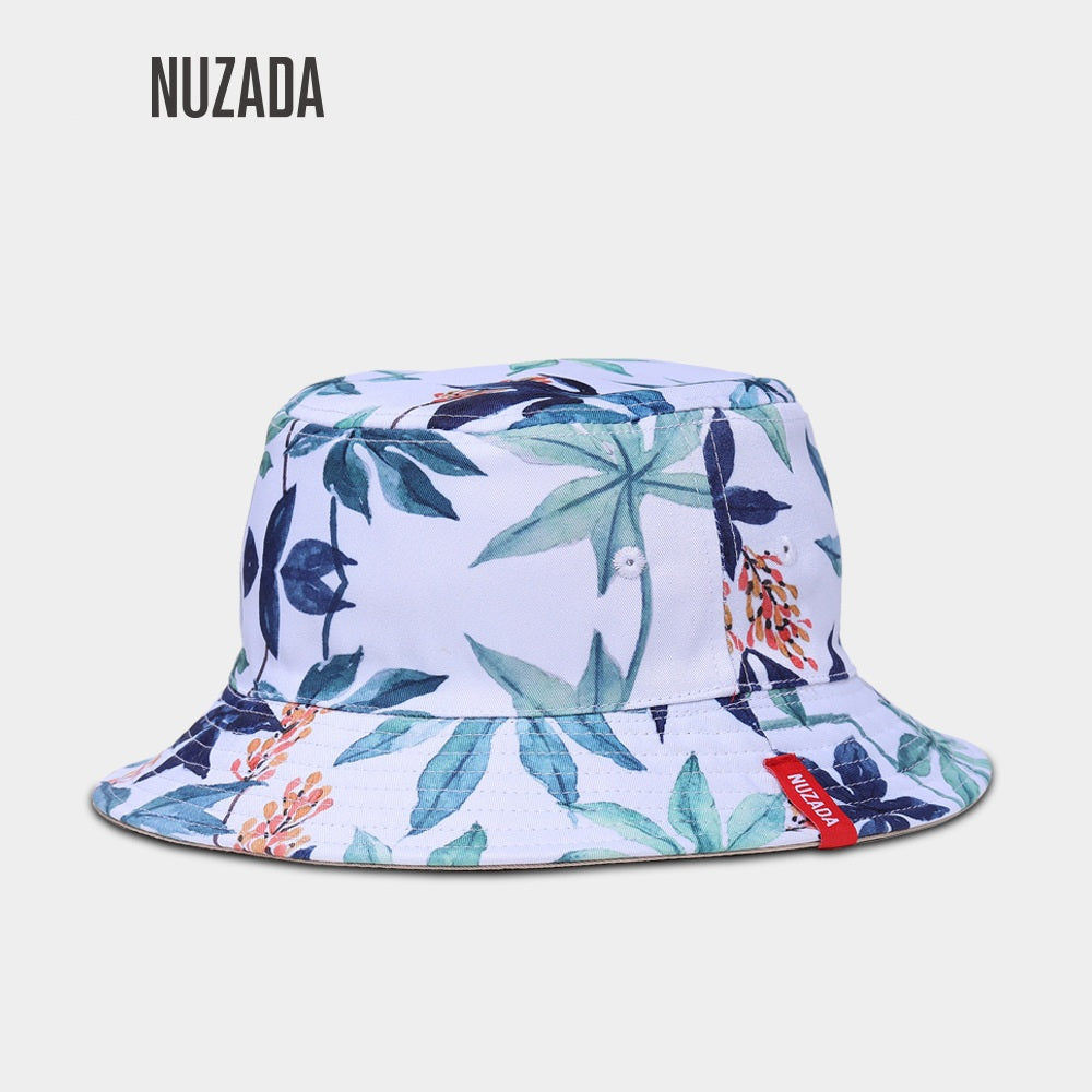 NUZADA Cotton Fisherman Hat | Harajuku Maple Leaf Sunshade Cap for Men & Women