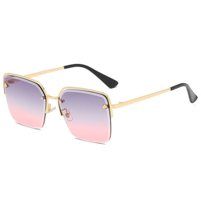 Trendy Summer Dual-Color Gradient Fashion Glasses – Style Meets UV Protection