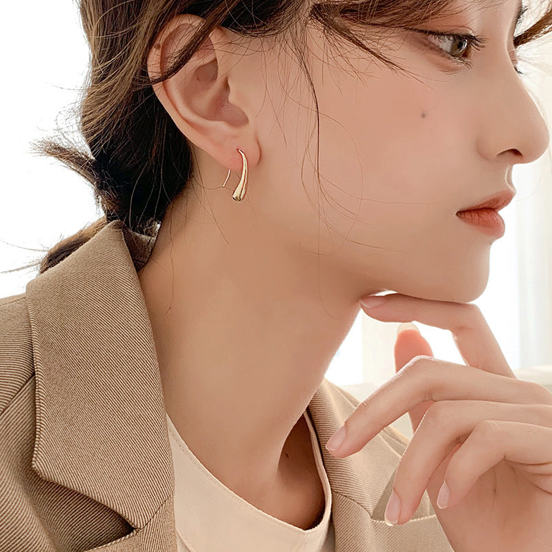 Gold-Plated Teardrop Earrings – Simple Elegance for Everyday Wear