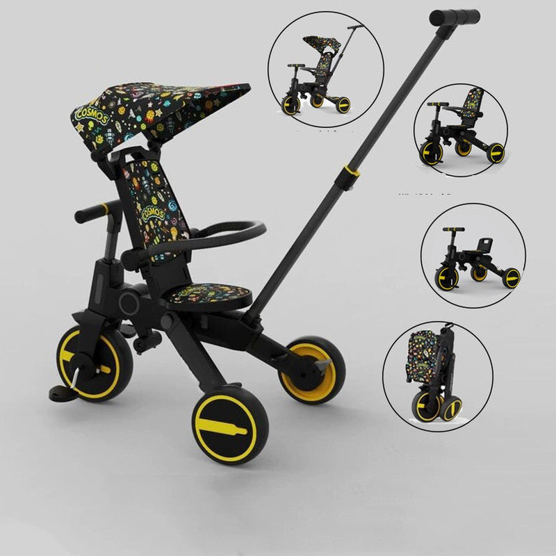 Children’s Foldable 3-Wheeled Stroller – Lightweight, Dual-Function & Easy Storage