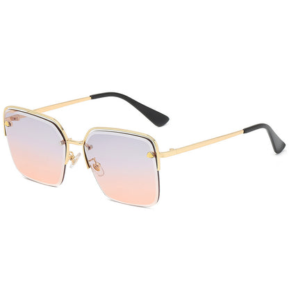 Trendy Summer Dual-Color Gradient Fashion Glasses – Style Meets UV Protection