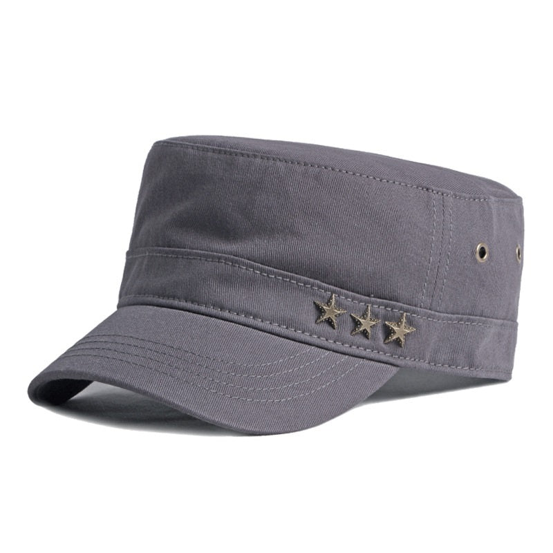 High-Quality Cotton Military Cap for Women – Adjustable, Breathable & Stylish Sunscreen Hat