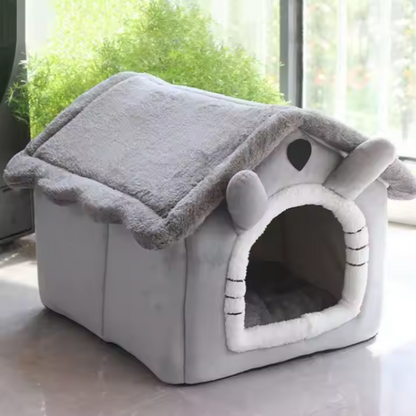 Foldable Dog & Cat Pet House – Cozy, Durable, & Self-Warming Shelter for Your Furry Friend