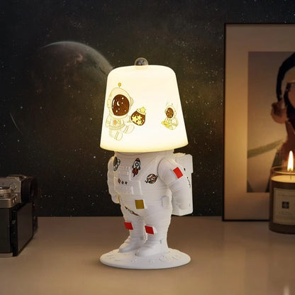 Astronaut Lamp with Moon, Earth, or Lampshade Design – Cosmic Ambiance for Every Room