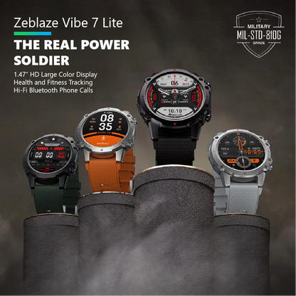 Zeblaze Vibe 7 Lite: Rugged Smartwatch with Voice Calling & Fitness Tracking