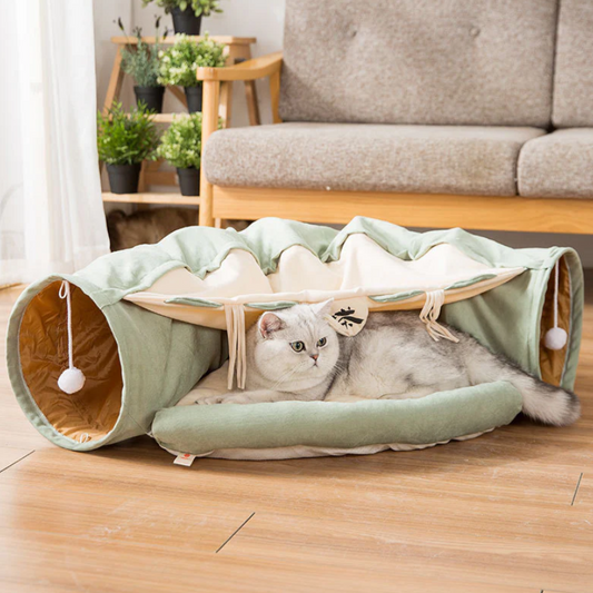 Collapsible Cat Tunnel Nest – Durable, Washable, and Perfect for Small Pets