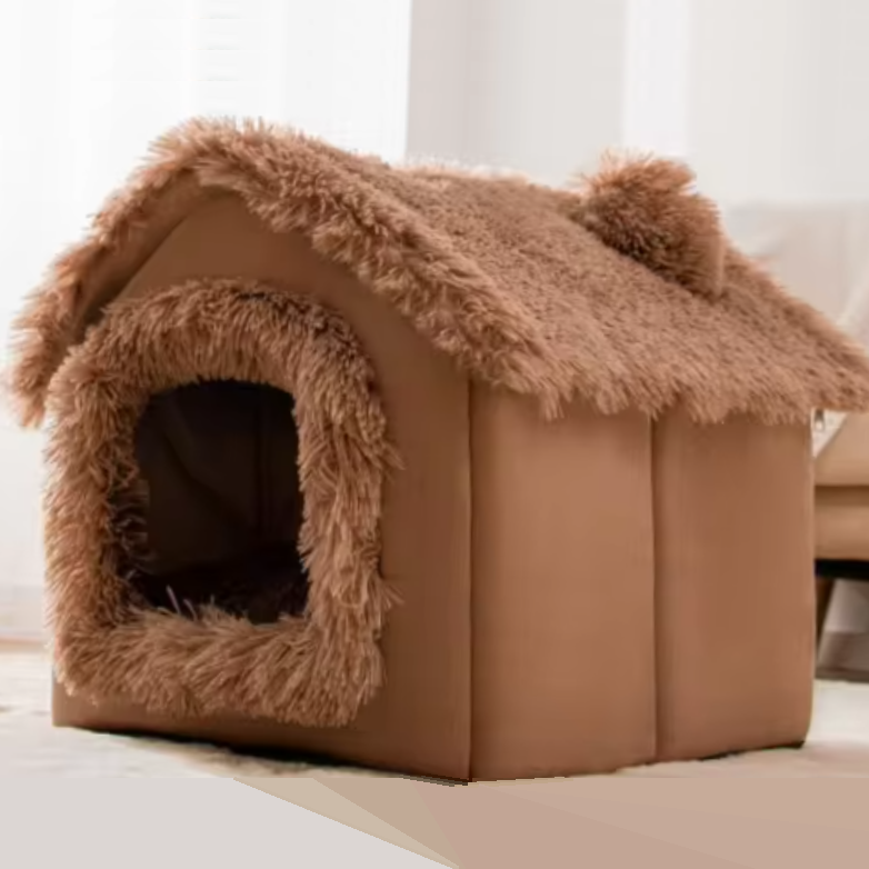 Foldable Dog & Cat Pet House – Cozy, Durable, & Self-Warming Shelter for Your Furry Friend