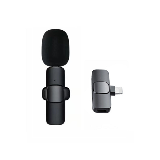 Wireless Lavalier Microphone - Portable Mini Mic for iPhone & Android with Long Battery Life