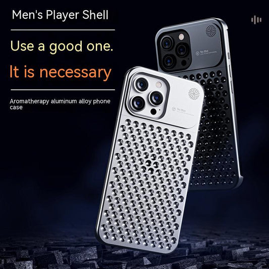 Ultra-Slim Aluminum Alloy Phone Case with Aromatherapy & Heat Dissipation