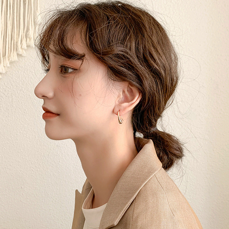 Gold-Plated Teardrop Earrings – Simple Elegance for Everyday Wear