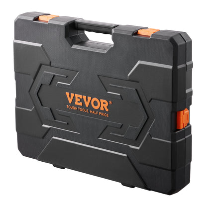 VEVOR Mechanics Tool Kit – 205-Piece SAE/Metric Socket Set, Hex Wrenches, Combination Wrenches & More with Heavy-Duty Storage Case