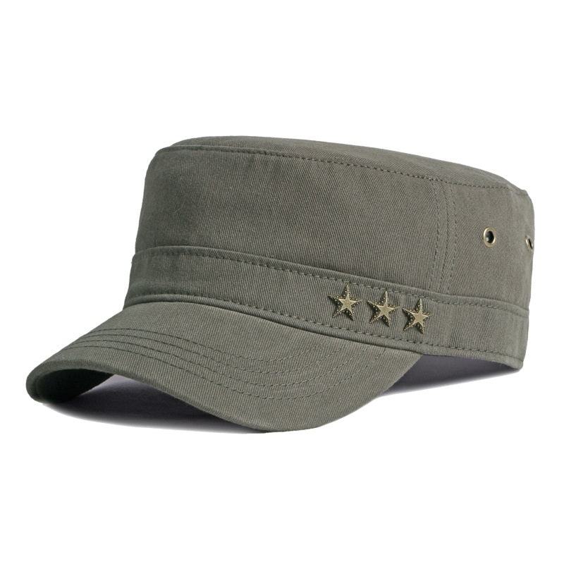 High-Quality Cotton Military Cap for Women – Adjustable, Breathable & Stylish Sunscreen Hat