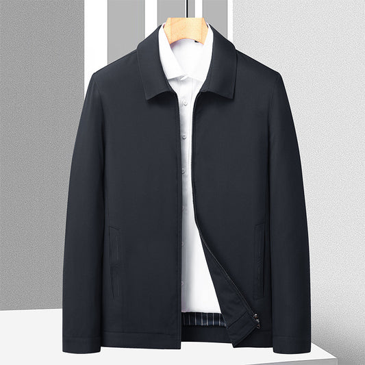 Business Casual Lapel Zipper Top | Stylish & Comfortable Jacket for Men