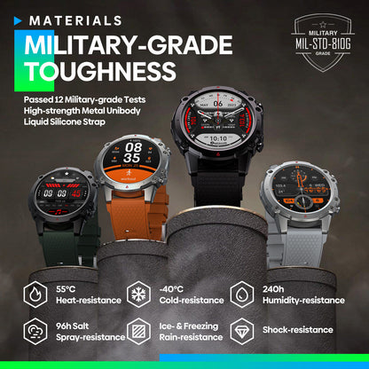 Zeblaze Vibe 7 Lite: Rugged Smartwatch with Voice Calling & Fitness Tracking