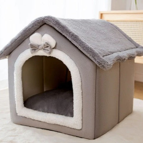 Foldable Dog & Cat Pet House – Cozy, Durable, & Self-Warming Shelter for Your Furry Friend